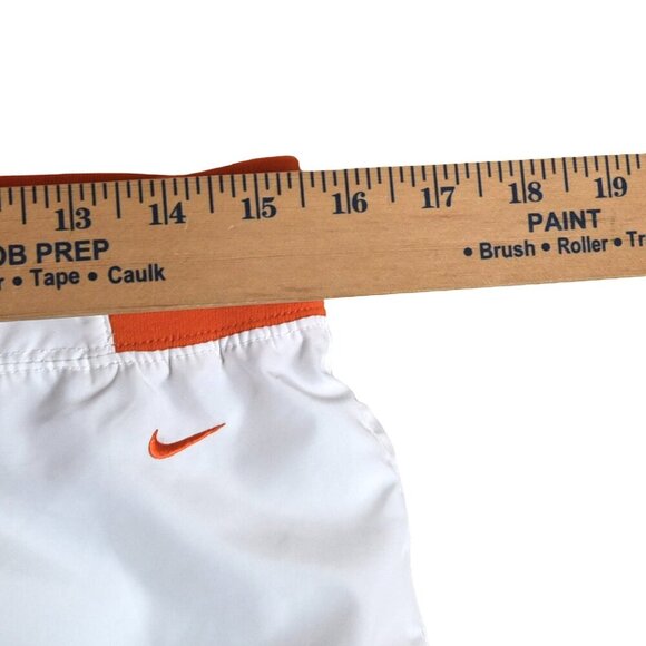 Nike White Orange Longline Y2K Vibe Shorts Women’s M Streetwear - Picture 8 of 10